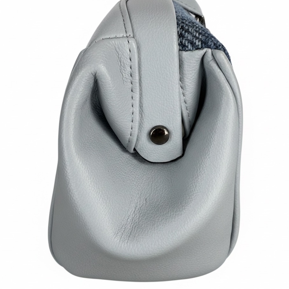 Islander UK Harris Tweed Medium Doctor Bag Blue Tartan Satchel NWOT - Picture 12 of 14